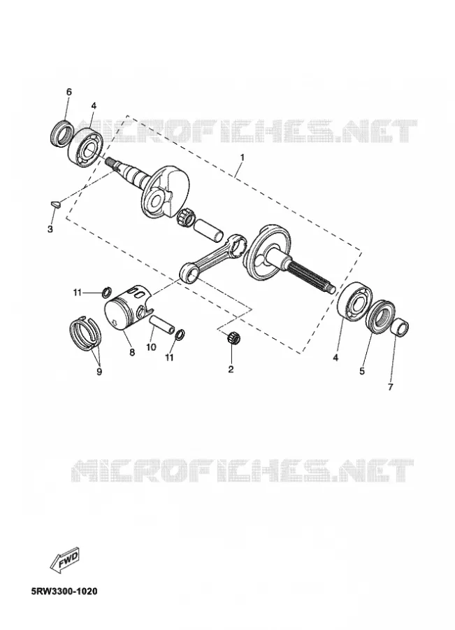 VILEBREQUIN / PISTON Yamaha SCOOTER 50 2008 JOG  CS50Z