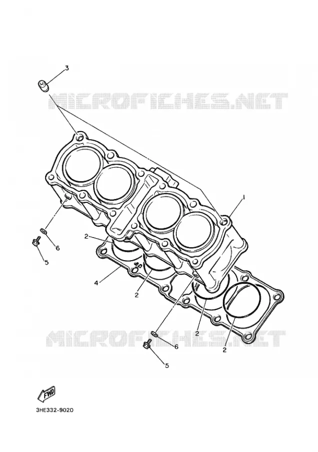 CYLINDRE Yamaha MOTO 600 1997 FZR GENESIS  FZR600