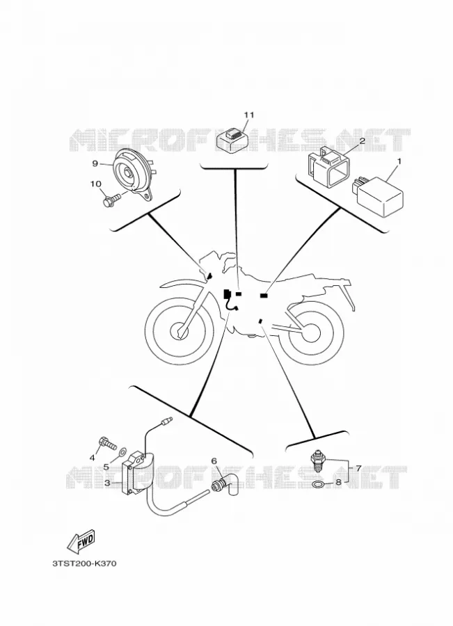 PARTIE ELECTRIQUE 2 Yamaha MOTO 175 2013 DT  DT175