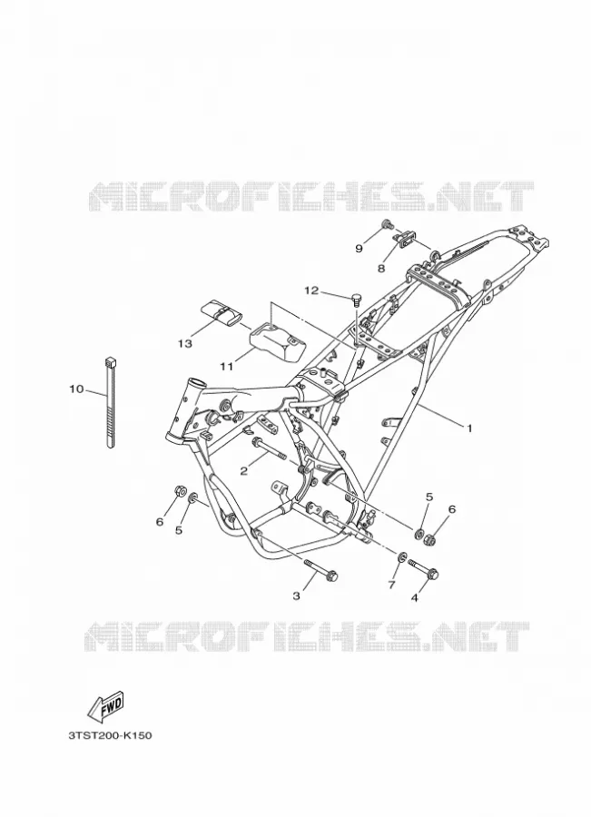 CADRE Yamaha MOTO 175 2013 DT  DT175
