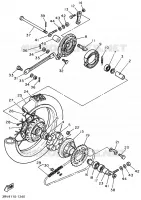 ROUE ARRIERE pour Yamaha PW80 1995