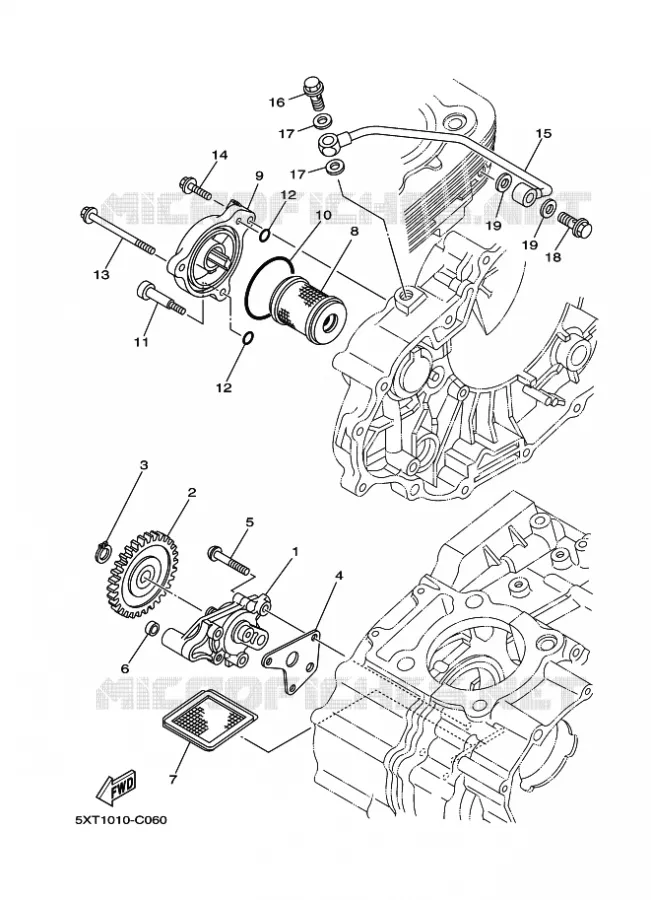 POMPE A HUILE Yamaha QUAD 250 2008 RAPTOR  YFM250R