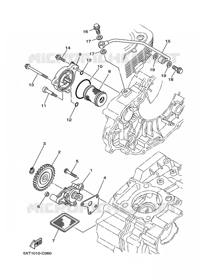 POMPE A HUILE Yamaha QUAD 250 2009 RAPTOR  YFM250R