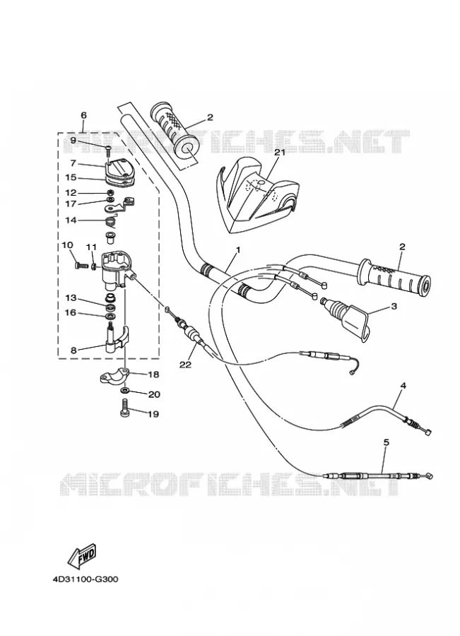 GUIDON ET CABLES Yamaha QUAD 250 2009 RAPTOR  YFM250R