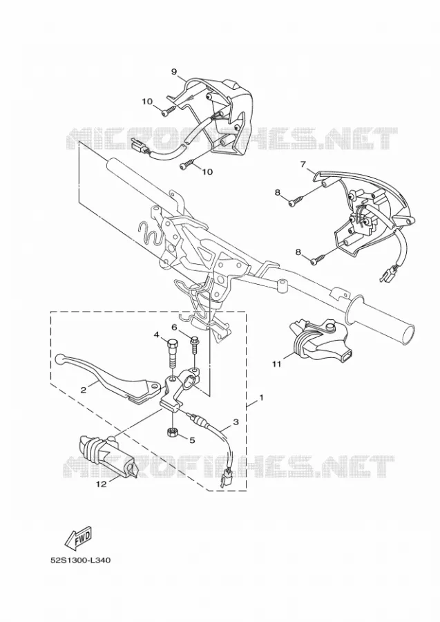 COMMODO / LEVIER Yamaha SCOOTER 151 2016 XENTER  HW151