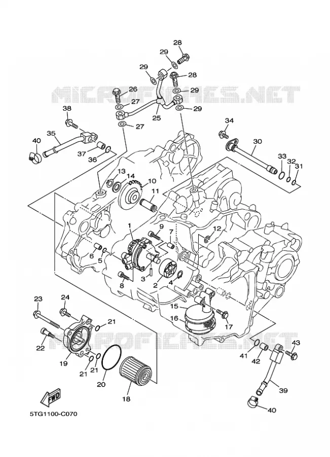 POMPE A HUILE Yamaha QUAD 450 2007 YFZ  YFZ450