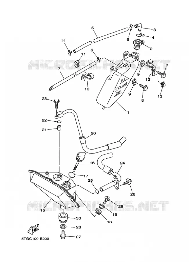 RESERVOIR D'HUILE Yamaha QUAD 450 2007 YFZ  YFZ450