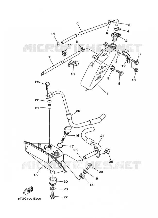 RESERVOIR D'HUILE Yamaha QUAD 450 2007 YFZ  YFZ450