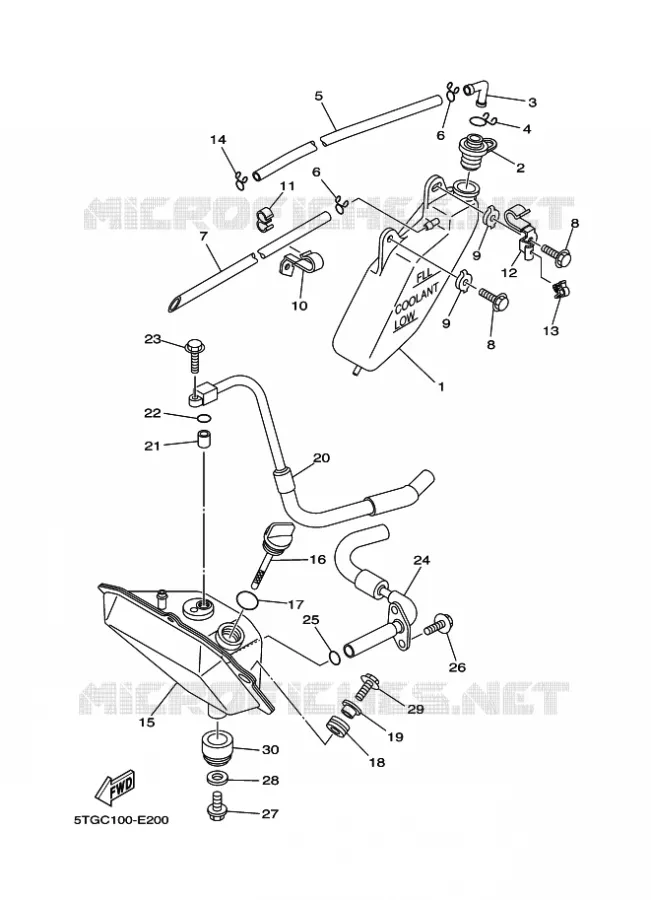 RESERVOIR D'HUILE Yamaha QUAD 450 2008 YFZ  YFZ450