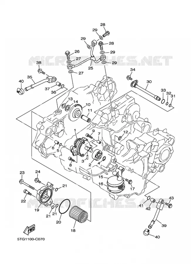 POMPE A HUILE Yamaha QUAD 450 2008 YFZ  YFZ450