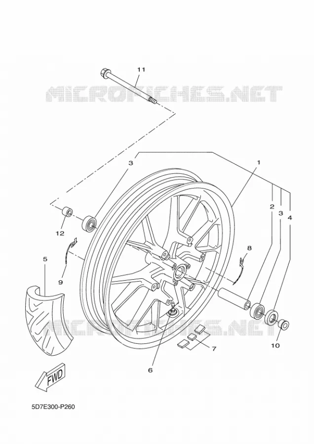 ROUE AVANT Yamaha MOTO 125 2016 R125  YZF-R125