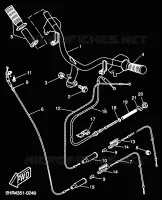GUIDON ET CABLES pour Yamaha NEXT GENERATION 2001