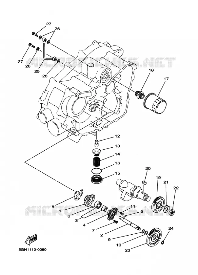 POMPE A HUILE Yamaha QUAD 400 2000 KODIAK  YFM400FWA