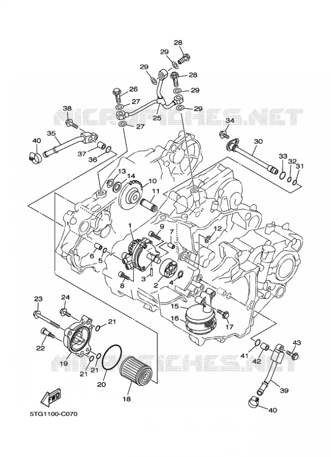 POMPE A HUILE Yamaha QUAD 450 2004 YFZ  YFZ450