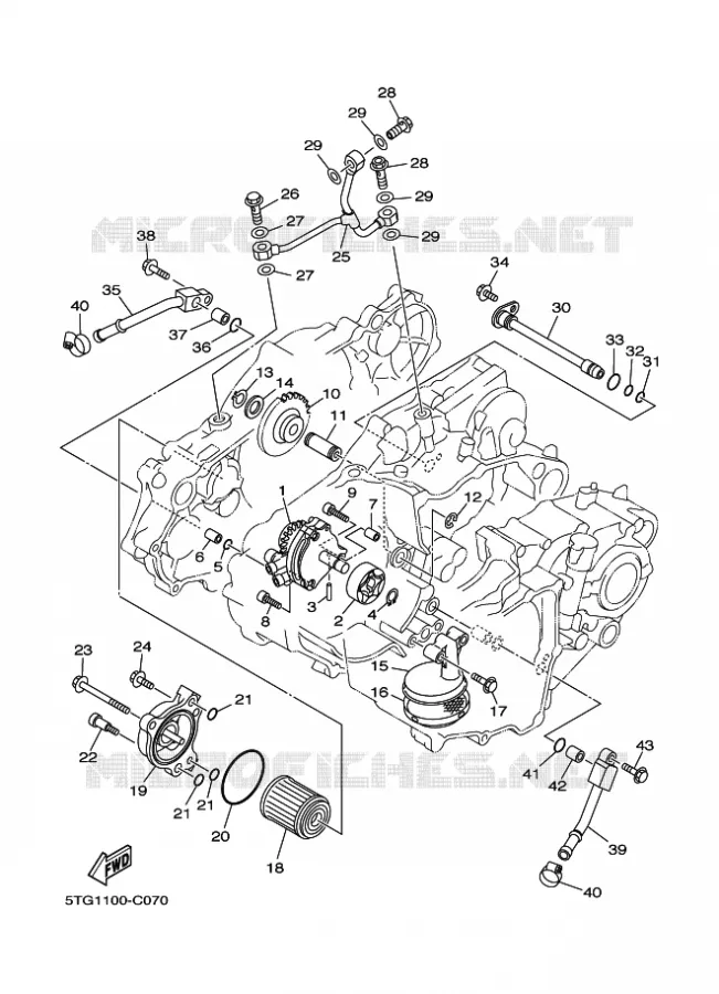 POMPE A HUILE Yamaha QUAD 450 2006 YFZ  YFZ450
