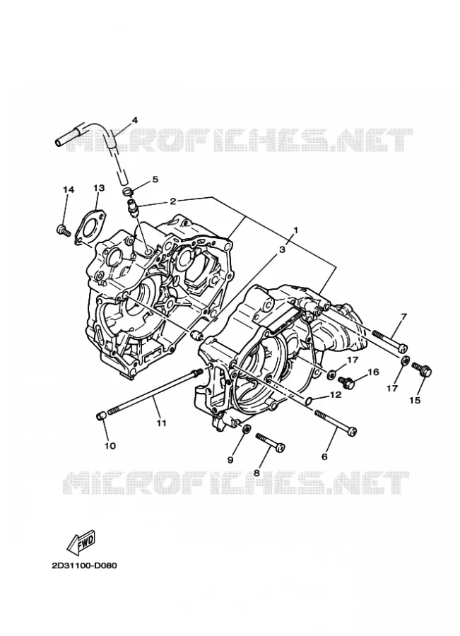 CARTER MOTEUR Yamaha QUAD 50 2007 RAPTOR  YFM50