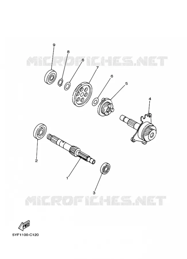 TRANSMISSION Yamaha QUAD 50 2007 RAPTOR  YFM50