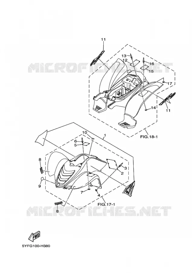 EMBLEME / ETIQUETTE 2 Yamaha QUAD 50 2009 RAPTOR  YFM50