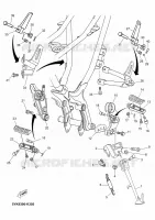 SUPPORT / REPOSE PIEDS pour Yamaha MT03 2011