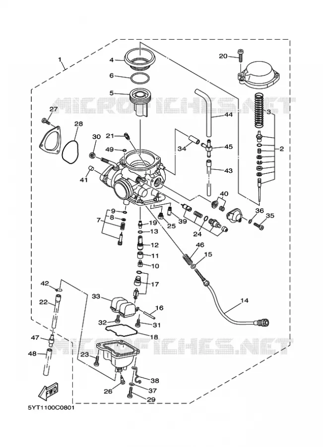 CARBURATEUR Yamaha QUAD 350 2005 RAPTOR  YFM350