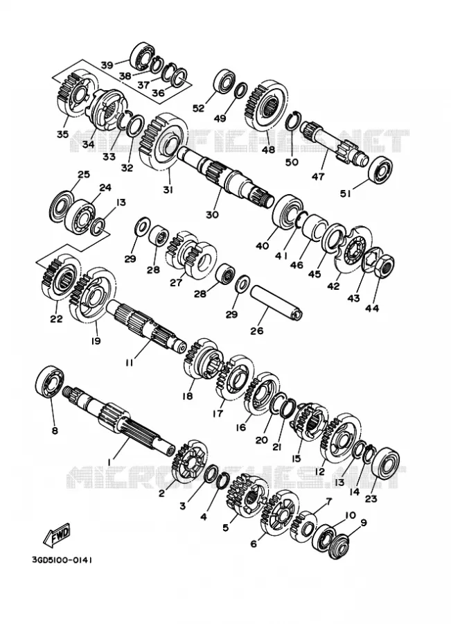 TRANSMISSION Yamaha QUAD 350 2007 RAPTOR  YFM350