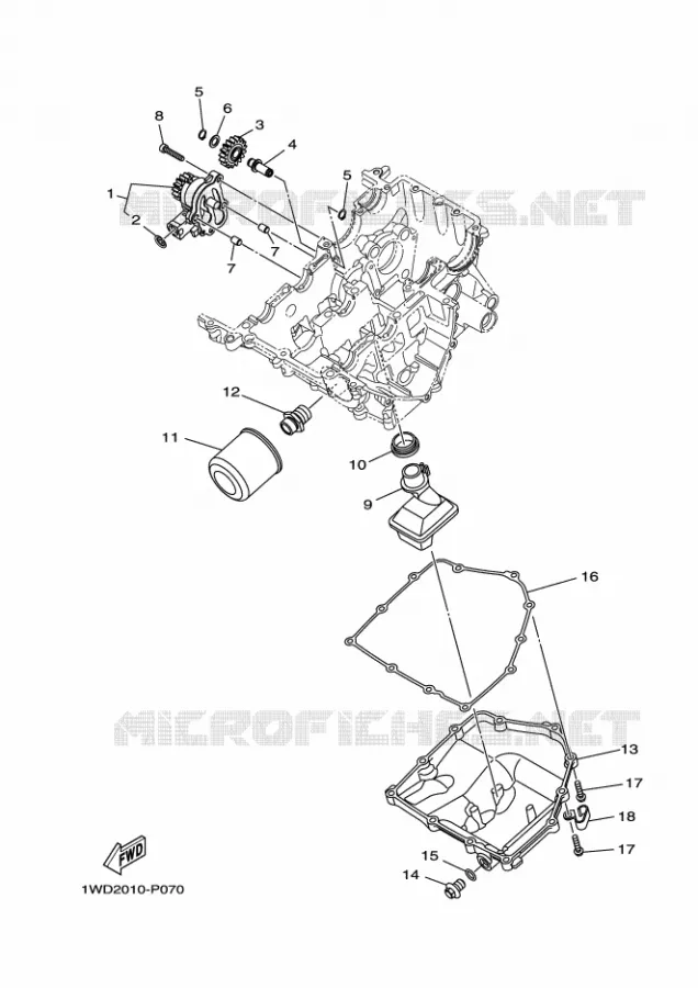 POMPE A HUILE Yamaha MOTO 300 2016 MT  MTN320-A