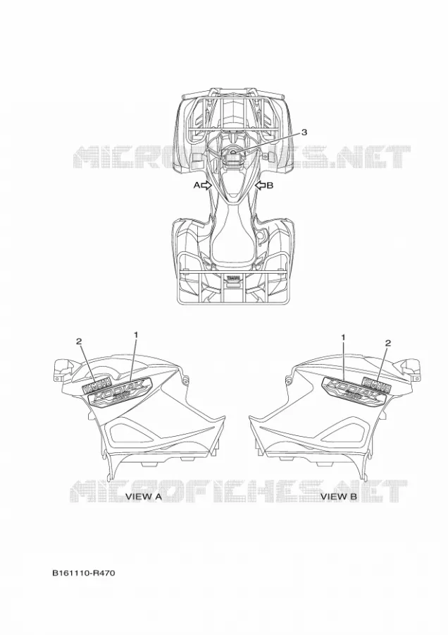 EMBLEME Yamaha QUAD 700 2016 KODIAK  YFM700FWB