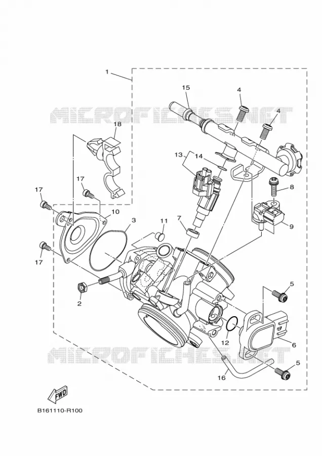 BOITIER PAPILLON INJECTION Yamaha QUAD 700 2017 GRIZZLY  YFM700FWAD