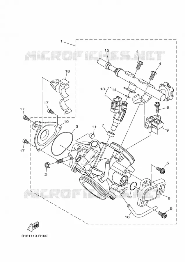 BOITIER PAPILLON INJECTION Yamaha QUAD 700 2017 GRIZZLY  YFM700FWAD