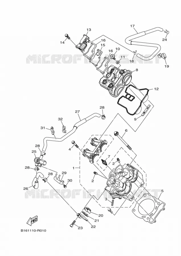 CULASSE Yamaha QUAD 700 2017 GRIZZLY  YFM700FWAD