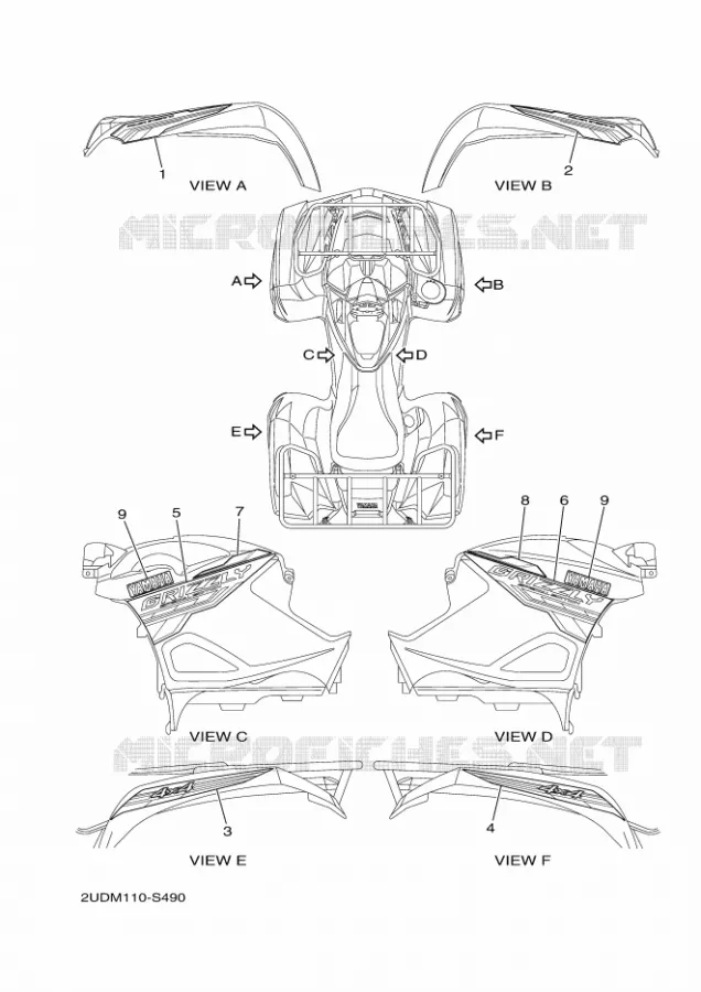 EMBLEME Yamaha QUAD 700 2017 GRIZZLY  YFM700FWAD