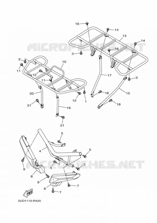 PARE CHOCS Yamaha QUAD 700 2017 GRIZZLY  YFM700FWAD