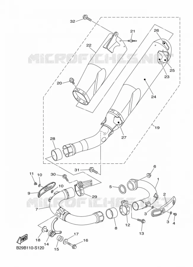 ECHAPPEMENT Yamaha MOTO 250 2017 YZF  YZ250FXH