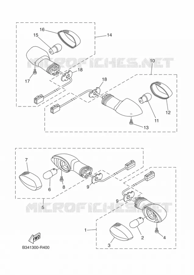 CLIGNOTANT Yamaha MOTO 690 2017 XSR  MTM690