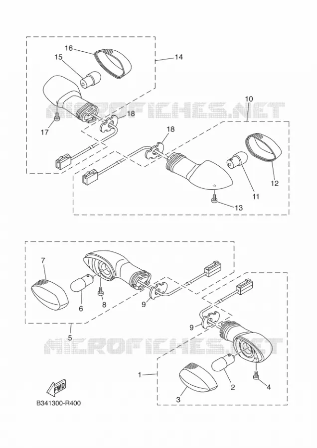 CLIGNOTANT Yamaha MOTO 690 2017 XSR  MTM690