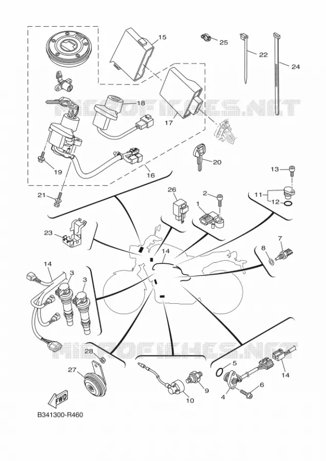PARTIE ELECTRIQUE 2 Yamaha MOTO 690 2017 XSR  MTM690