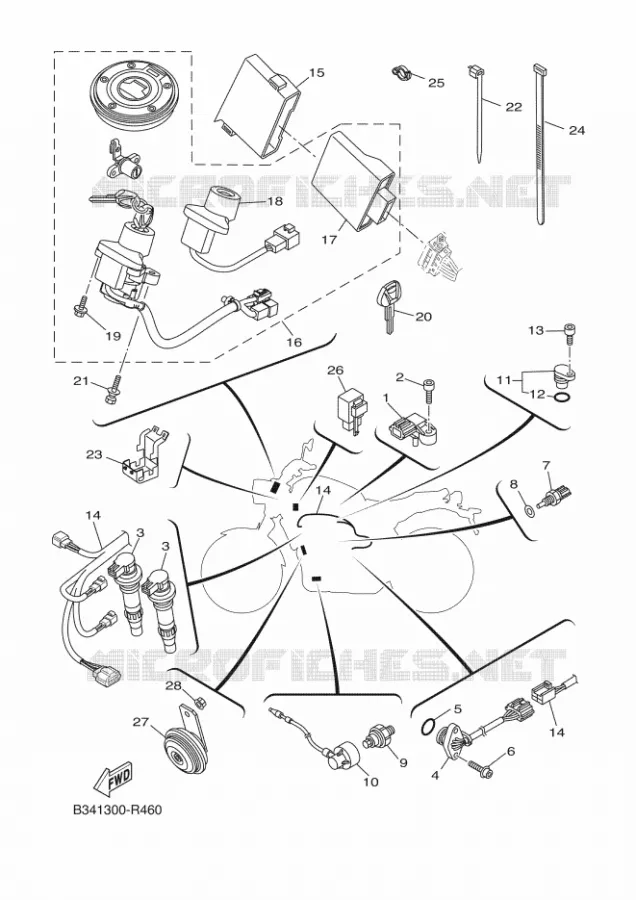 PARTIE ELECTRIQUE 2 Yamaha MOTO 690 2017 XSR  MTM690-U