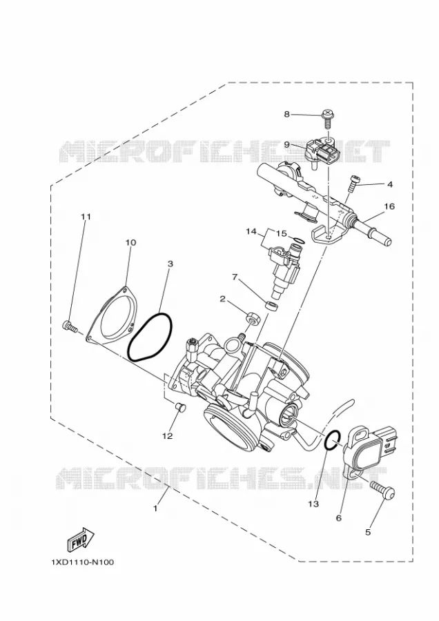 BOITIER PAPILLON INJECTION Yamaha SIDE BY SIDE 700 2017 VIKING  YXM700E
