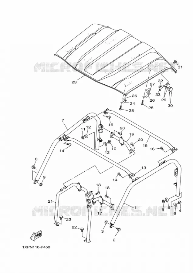 PARE CHOCS 2 Yamaha SIDE BY SIDE 700 2017 VIKING  YXM700E