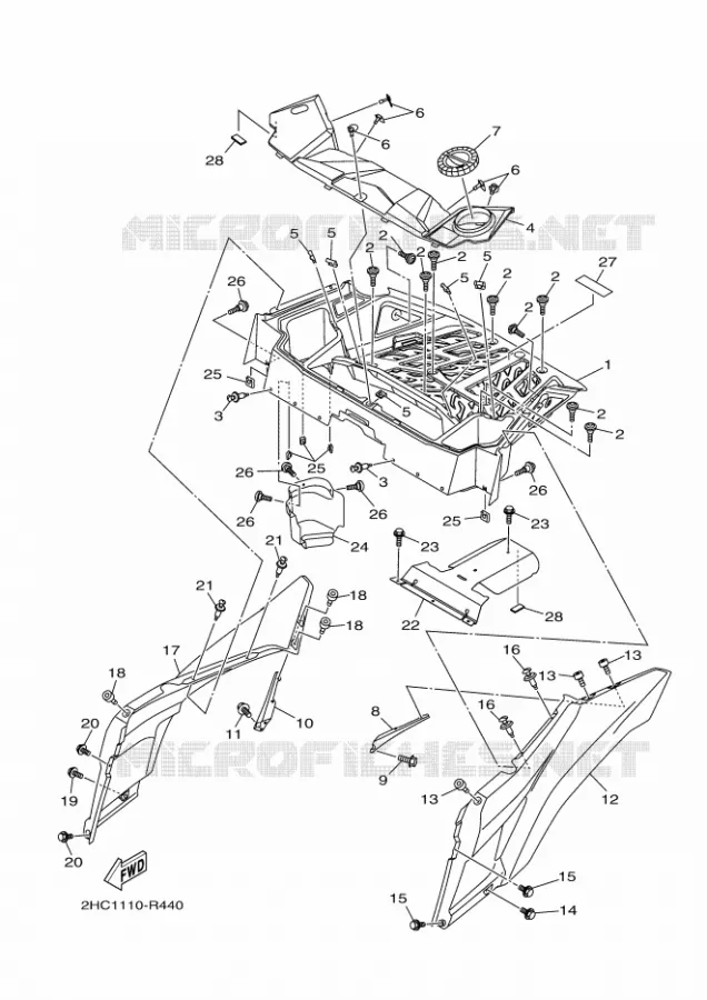 PORTE BAGAGES Yamaha SIDE BY SIDE 1000 2017 YXZ  YXZ1000ET