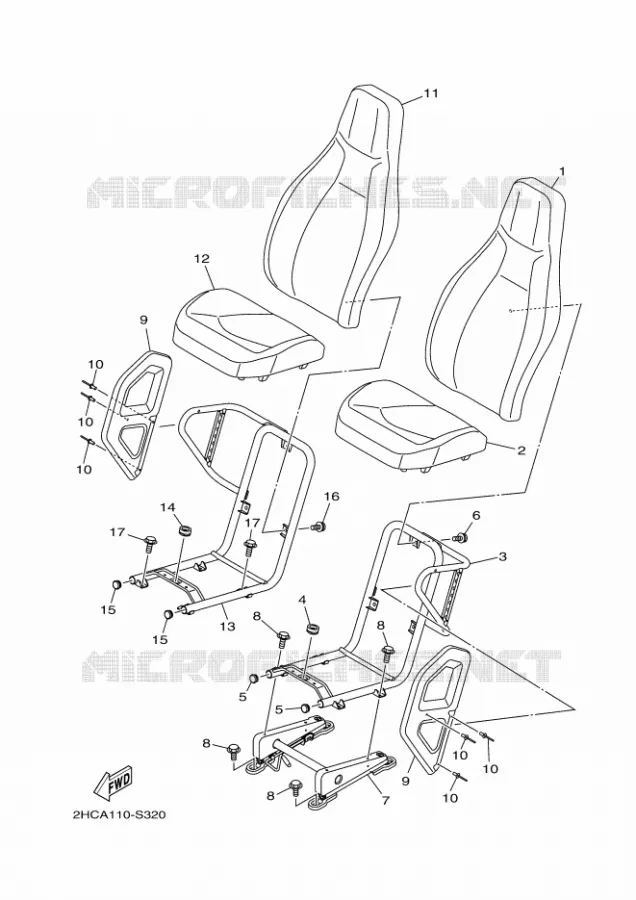 SELLE Yamaha SIDE BY SIDE 1000 2017 YXZ  YXZ1000ET