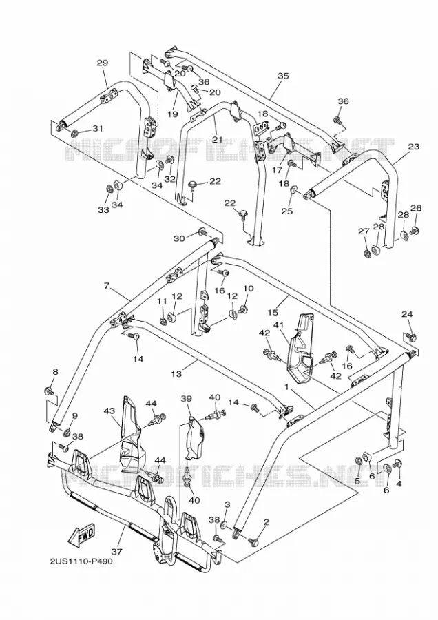 PARE CHOCS 2 Yamaha SIDE BY SIDE 700 2016 VIKING  YXC700E