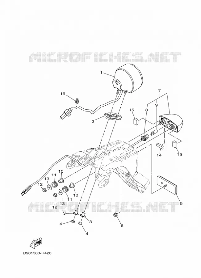 FEU ARRIERE Yamaha MOTO 850 2016 XSR  MTM850