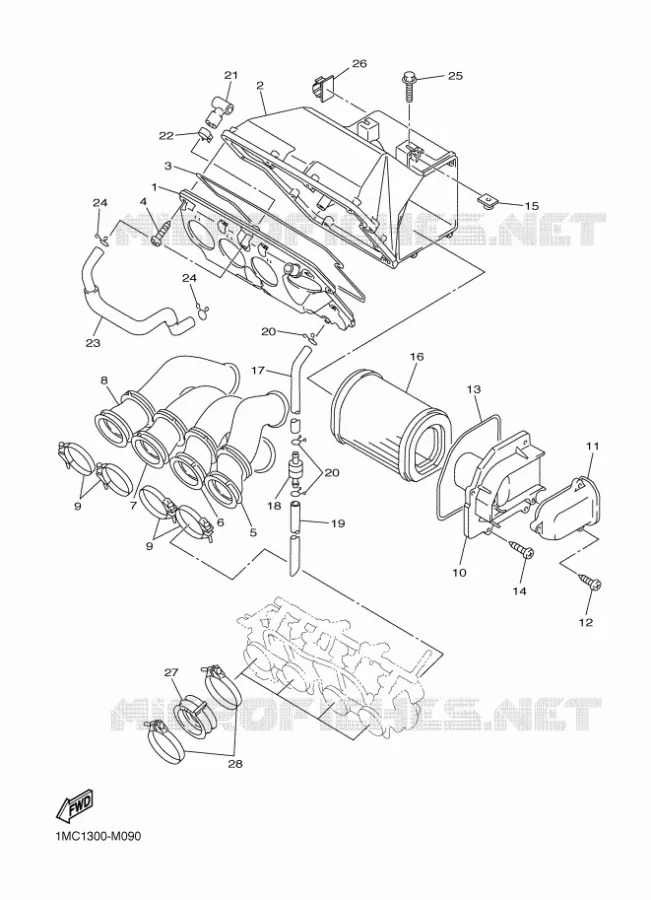 ADMISSION Yamaha MOTO 1300 2016 FJR  FJR1300-AS