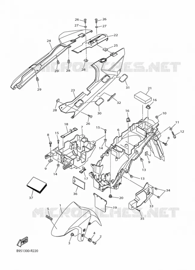 GARDE BOUE Yamaha MOTO 1300 2016 FJR  FJR1300-AS
