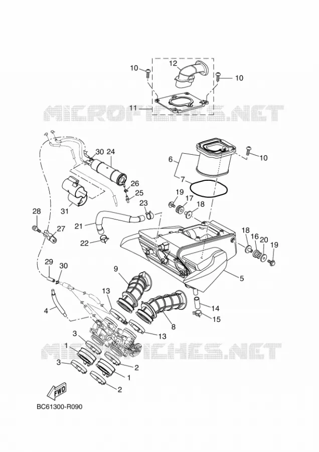 ADMISSION Yamaha MOTO 690 2016 MT  MTT690-A