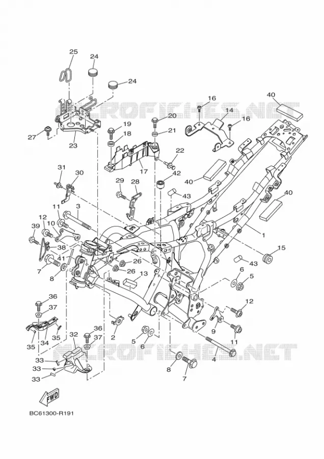 CADRE Yamaha MOTO 690 2016 MT  MTT690-U
