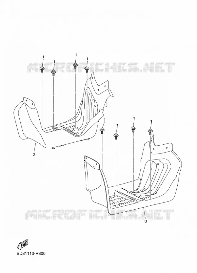 SUPPORT / REPOSE PIEDS Yamaha QUAD 90 2017 RAPTOR  YFM90R