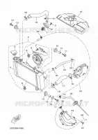 RADIATEUR / DURITES pour Yamaha MT ABS 2016