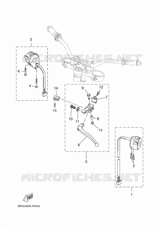 COMMODO / LEVIER Yamaha MOTO 125 2016 MT  MT125